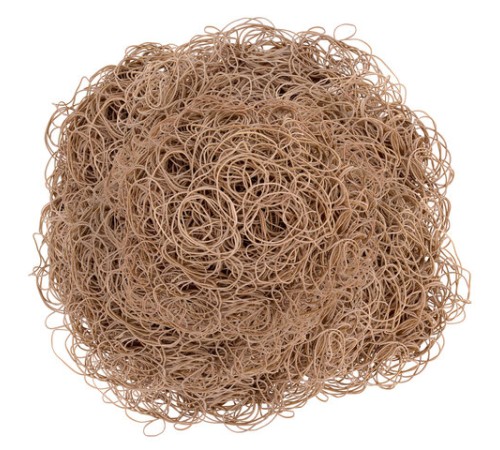 Резинки банковские универсальные диаметром 60 мм, BRAUBERG 10 кг, натуральный цвет, натуральный каучук, 440100