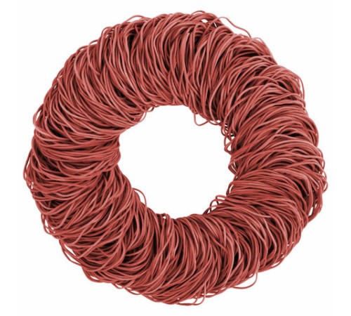 Резинки банковские универсальные диаметром 60 мм, BRAUBERG 1000 г, красные, натуральный каучук, 440101