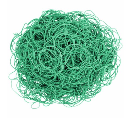 Резинки банковские универсальные диаметром 60 мм, BRAUBERG 1000 г, зеленые, натуральный каучук, 440103