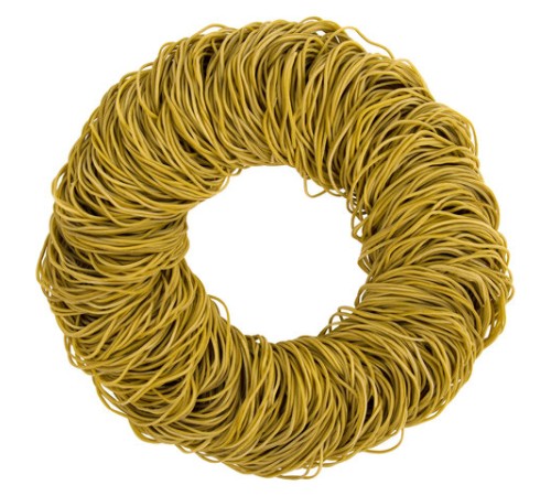 Резинки банковские универсальные диаметром 60 мм, BRAUBERG 1000 г, желтые, натуральный каучук, 440104