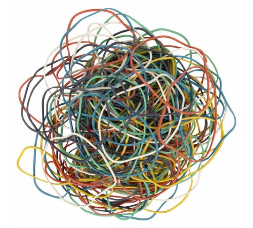 Резинки банковские универсальные диаметром 60 мм, STAFF 100 г, цветные, натуральный каучук, 440118