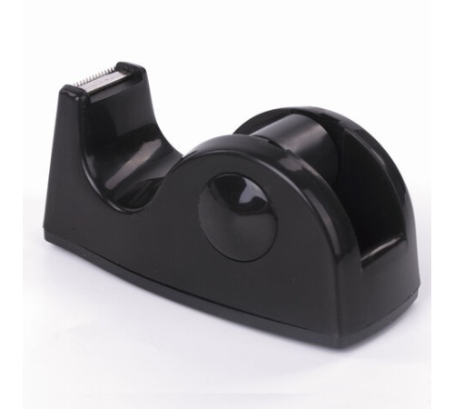 Диспенсер для клейкой ленты BRAUBERG настольный, утяжеленный, средний, черный, 11,8х5х5 см, 440142