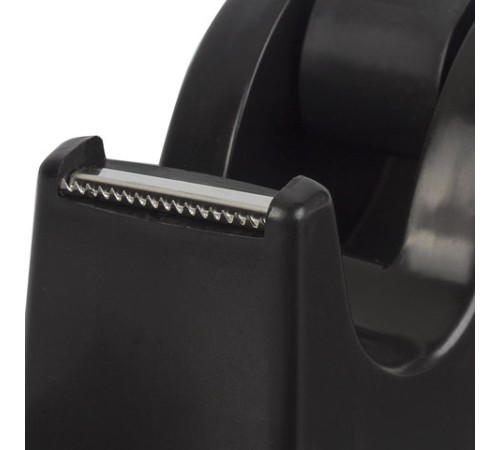 Диспенсер для клейкой ленты BRAUBERG настольный, утяжеленный, средний, черный, 11,8х5х5 см, 440142