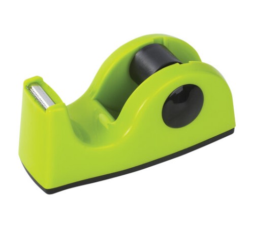 Диспенсер для клейкой ленты BRAUBERG настольный, утяжеленный, средний, салатовый, 11,8х5х5 см, 440143