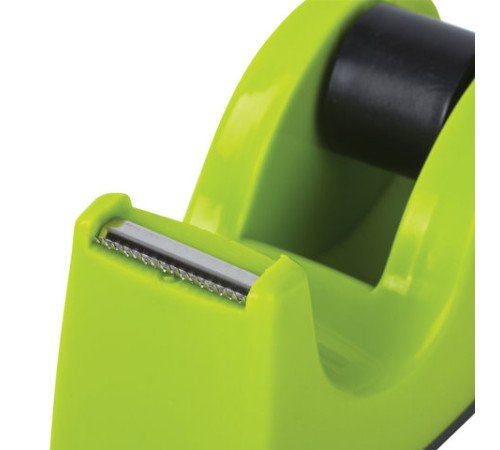 Диспенсер для клейкой ленты BRAUBERG настольный, утяжеленный, средний, салатовый, 11,8х5х5 см, 440143