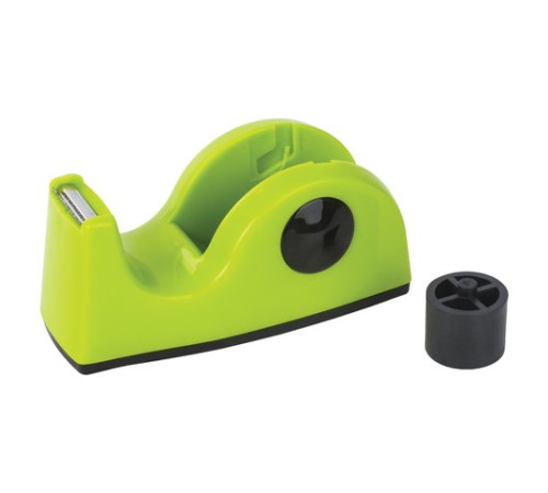 Диспенсер для клейкой ленты BRAUBERG настольный, утяжеленный, средний, салатовый, 11,8х5х5 см, 440143