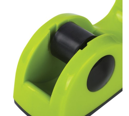 Диспенсер для клейкой ленты BRAUBERG настольный, утяжеленный, средний, салатовый, 11,8х5х5 см, 440143