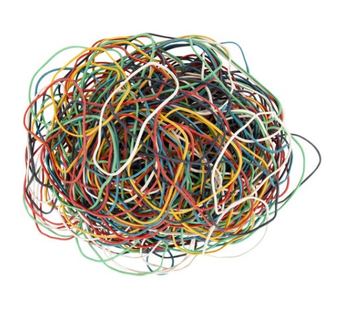 Резинки банковские универсальные диаметром 40 мм, BRAUBERG 250 г, цветные, натуральный каучук, 440164