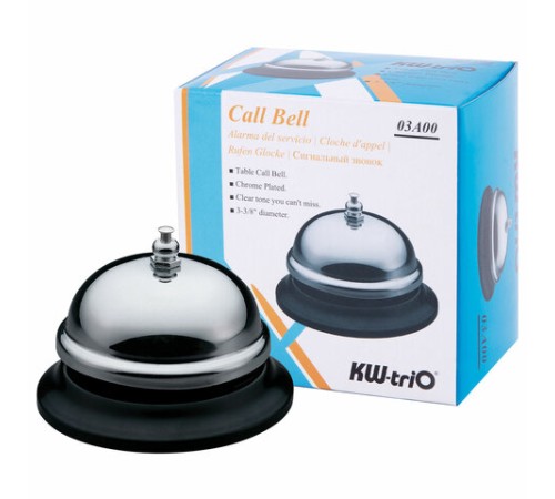 Звонок настольный KW-trio для ресепшн, хромированный, -3A00