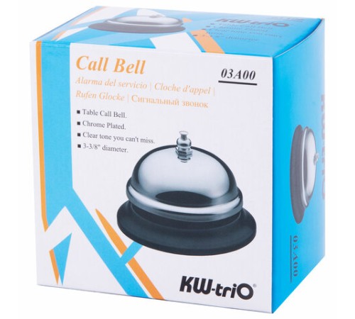 Звонок настольный KW-trio для ресепшн, хромированный, -3A00