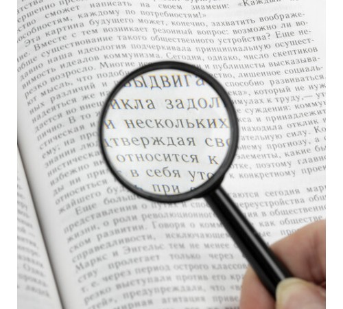 Лупа просмотровая BRAUBERG, диаметр 40 мм, увеличение 5, 451797