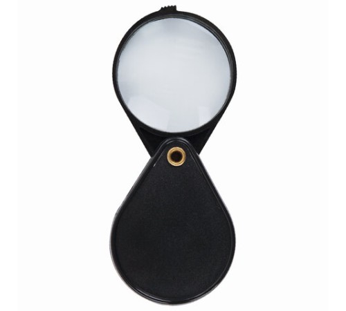 Лупа просмотровая BRAUBERG, складная, диаметр 50 мм, увеличение 6, 451798