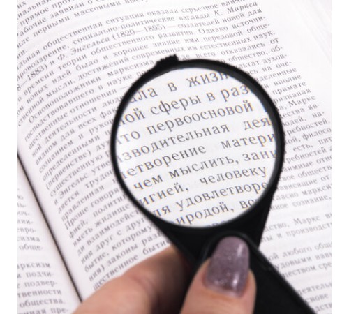 Лупа просмотровая BRAUBERG, складная, диаметр 50 мм, увеличение 6, 451798