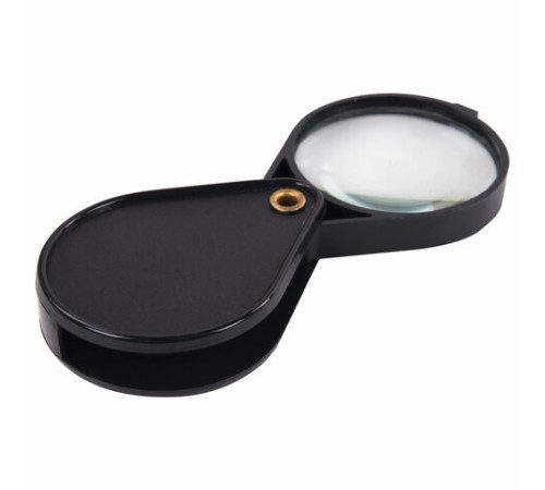 Лупа просмотровая BRAUBERG, складная, диаметр 50 мм, увеличение 6, 451798