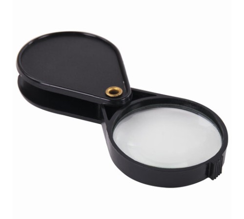 Лупа просмотровая BRAUBERG, складная, диаметр 50 мм, увеличение 6, 451798