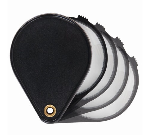 Лупа просмотровая BRAUBERG, складная, диаметр 50 мм, увеличение 6, 451798