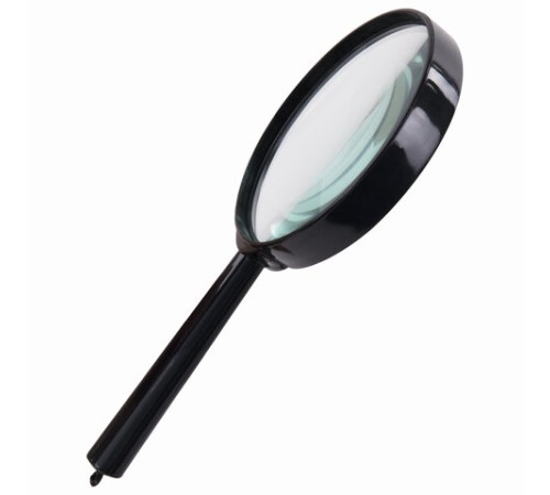 Лупа просмотровая BRAUBERG, диаметр 75 мм, увеличение 5, 451800