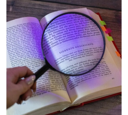 Лупа просмотровая BRAUBERG, диаметр 100 мм, увеличение 3, 451802