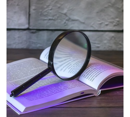 Лупа просмотровая BRAUBERG, диаметр 100 мм, увеличение 3, 451802