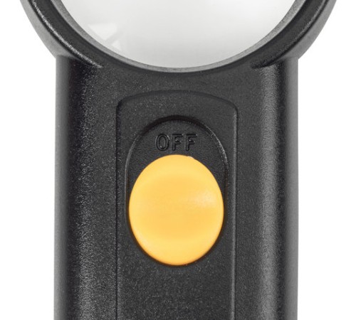 Лупа просмотровая BRAUBERG, С ПОДСВЕТКОЙ, диаметр 37 мм, увеличение 8, корпус черный, 454127