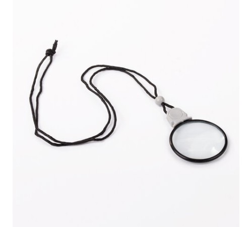 Лупа просмотровая нашейная STAFF, 4-х кратное увеличение, на шнурке, диаметр 50 мм, 455432