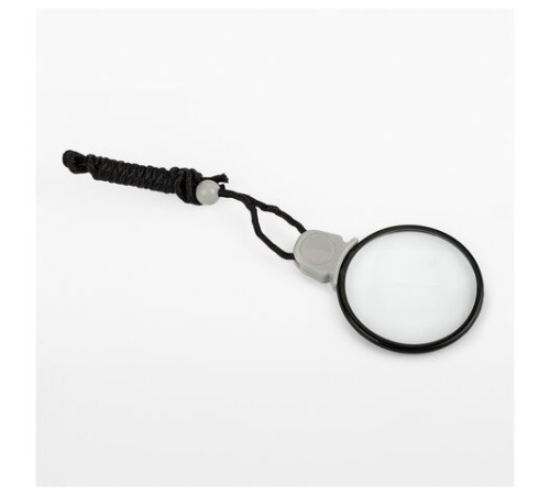 Лупа просмотровая нашейная STAFF, 4-х кратное увеличение, на шнурке, диаметр 50 мм, 455432