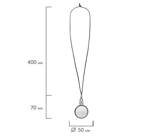 Лупа просмотровая нашейная STAFF, 4-х кратное увеличение, на шнурке, диаметр 50 мм, 455432