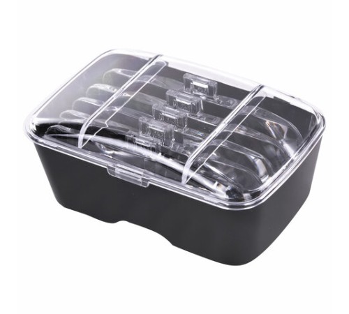 Лупа налобная с LED-ПОДСВЕТКОЙ, 5 сменных линз 95х33 мм, увеличение 1,0 - 3,5, BRAUBERG, 455929