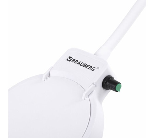 Лупа настольная с LED-ПОДСВЕТКОЙ, диаметр 110 мм, увеличение 3, корпус белый, BRAUBERG, 455930