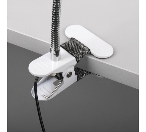 Лупа настольная на прищепке с LED-ПОДСВЕТКОЙ, диаметр 75 мм, увеличение 3, BRAUBERG, 455931