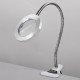 Лупа настольная на прищепке с LED-ПОДСВЕТКОЙ, диаметр 75 мм, увеличение 3, BRAUBERG, 455931