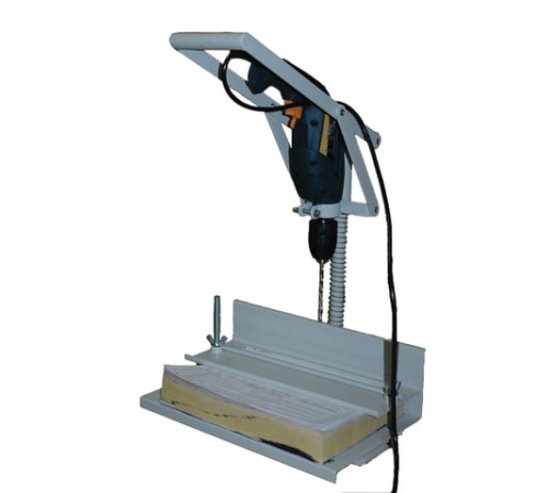Станок для архивного переплета вертикальный УПД Д (с дрелью), с лотком, сшивка до 100 мм (950 л.)