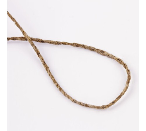 Шпагат льняной банковский, диаметр 1,5 мм, длина 400 м, линейная плотность 1250 текс, BRAUBERG, 600115