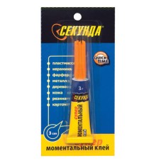 Клей моментальный СЕКУНДА, 3 г, отрывная мультикарта, 403-103