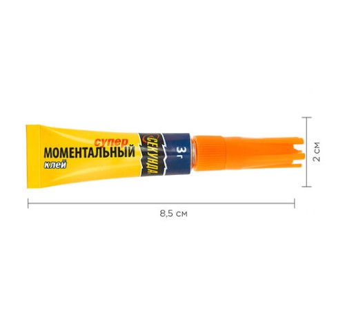 Клей моментальный СЕКУНДА, 3 г, отрывная мультикарта, 403-103