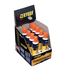 Клей универсальный СЕКУНДА, 30 мл, в шоу-боксе, 403-158/403-232