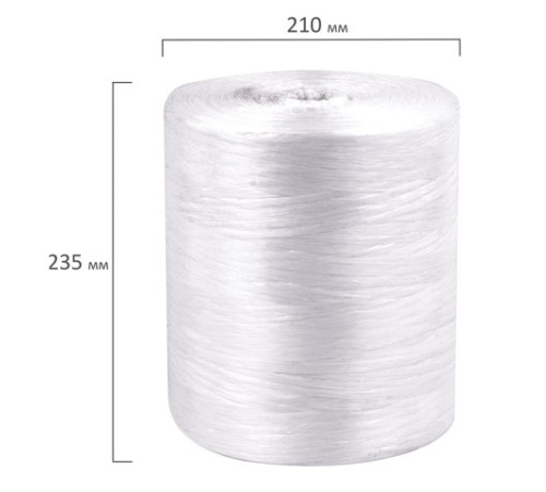 Нить полипропиленовая, длина 6000 м, ширина 6 мм, линейная плотность 1000 текс, BRAUBERG, 600356