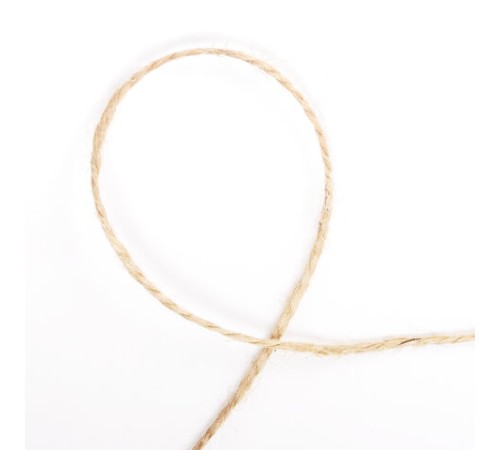 Шпагат джутовый банковский полированный, длина 1200 м, диаметр 1,8 мм, линейная плотность 1200 текс, BRAUBERG, 600396