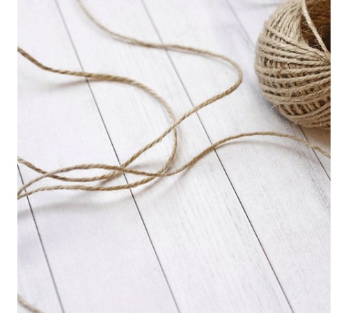 Шпагат джутовый банковский полированный, длина 165 м, диаметр 1,5 мм, линейная плотность 1200 текс, BRAUBERG, 600644