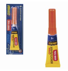 Клей-гель моментальный СЕКУНДА, 3 г, отрывная мультикарта, 403-176