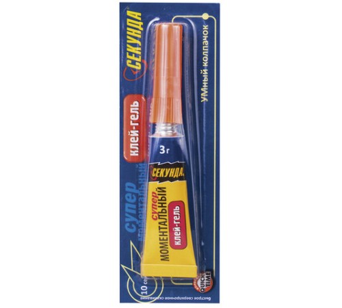 Клей-гель моментальный СЕКУНДА, 3 г, отрывная мультикарта, 403-176