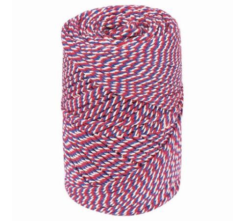 Нить хлопчатобумажная для прошивки документов, ТРИКОЛОР, диаметр 1,6 мм, длина 120 м, сменный блок, BRAUBERG, 601814