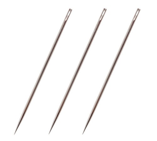 Иглы для прошивки документов (цыганские), КОМПЛЕКТ 3 шт., длина 80 мм, диаметр 1,8 мм, блистер, STAFF, 602464