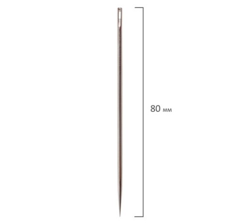 Иглы для прошивки документов (цыганские), КОМПЛЕКТ 3 шт., длина 80 мм, диаметр 1,8 мм, блистер, STAFF, 602464