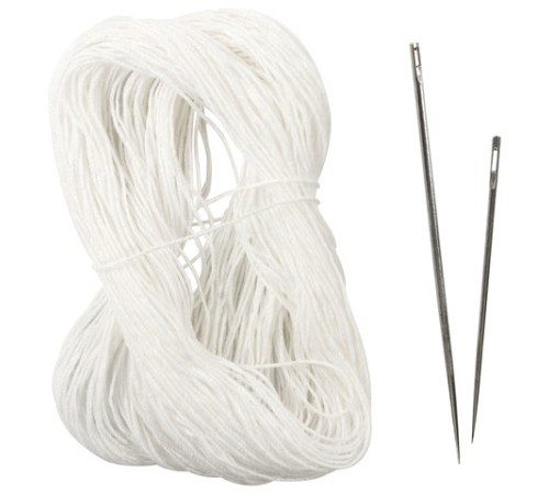 Набор для прошивки документов (игла 80 мм, игла 58 мм, нить 30 м), в блистере, STAFF, 602465