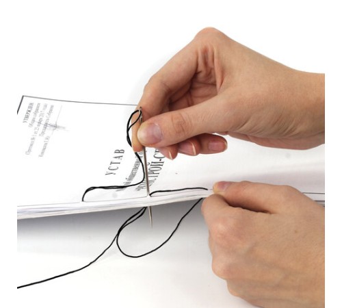 Нить лавсановая для прошивки документов, ЧЕРНАЯ, диаметр 1 мм, длина 1000 м, ЛШ 210ч, BRAUBERG, 603771