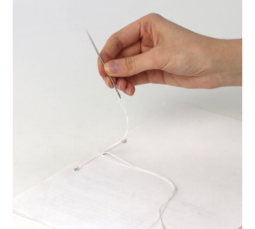 Набор для прошивки документов (игла 80 мм, нить 30 м, наклейки 