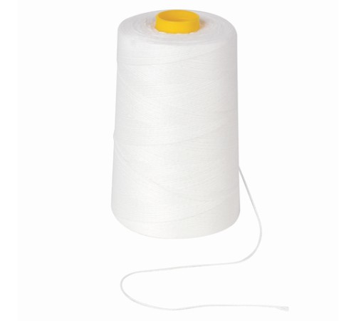 Нить лавсановая для прошивки документов, БЕЛАЯ, диаметр 0,7 мм, длина 1000 м, ЛШ 170, BRAUBERG, 604989