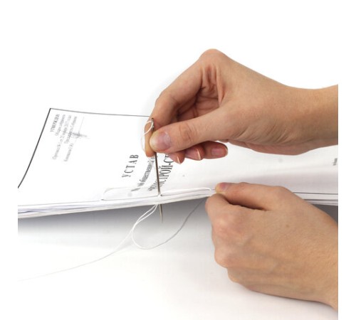 Нить лавсановая для прошивки документов, БЕЛАЯ, диаметр 0,7 мм, длина 1000 м, ЛШ 170, BRAUBERG, 604989