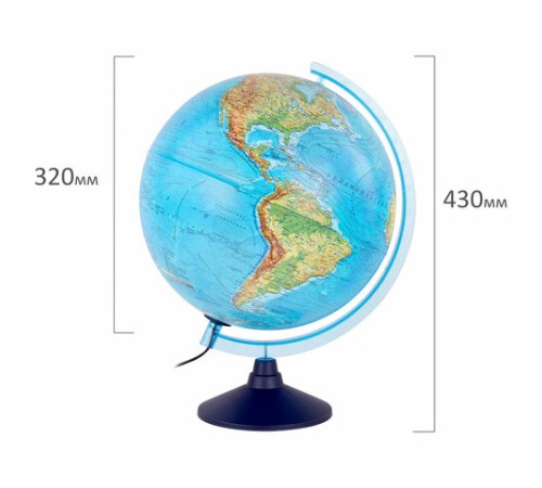 Глобус интерактивный + очки VR физический / политический Globen, 32 см, с подсветкой, INT13200288